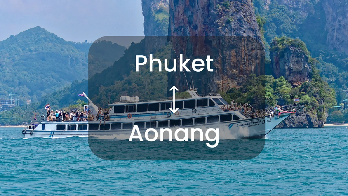 Ferry Ticket between Phuket and Aonang (Krabi) hotel transfer included by Aonang Princess