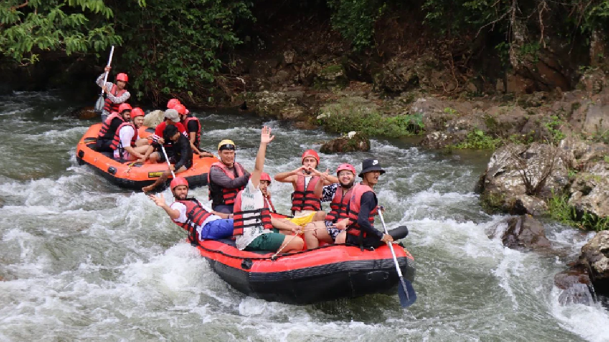 From Phuket: Phang Nga Full-Day Rafting + Zipline + Bathing Elephants at Waterfall Tour