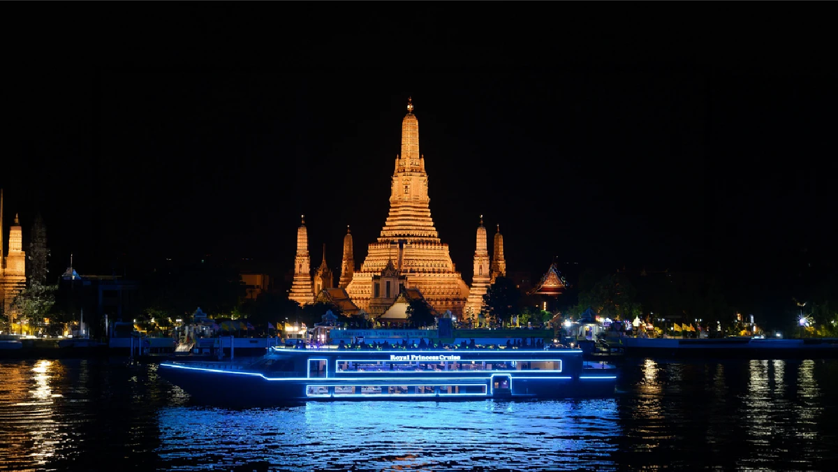 ล่องเรือเจ้าพระยาพร้อมอาหารค่ำ เรือรอยัลปริ๊นเซสครูส จากเอเชียทีค